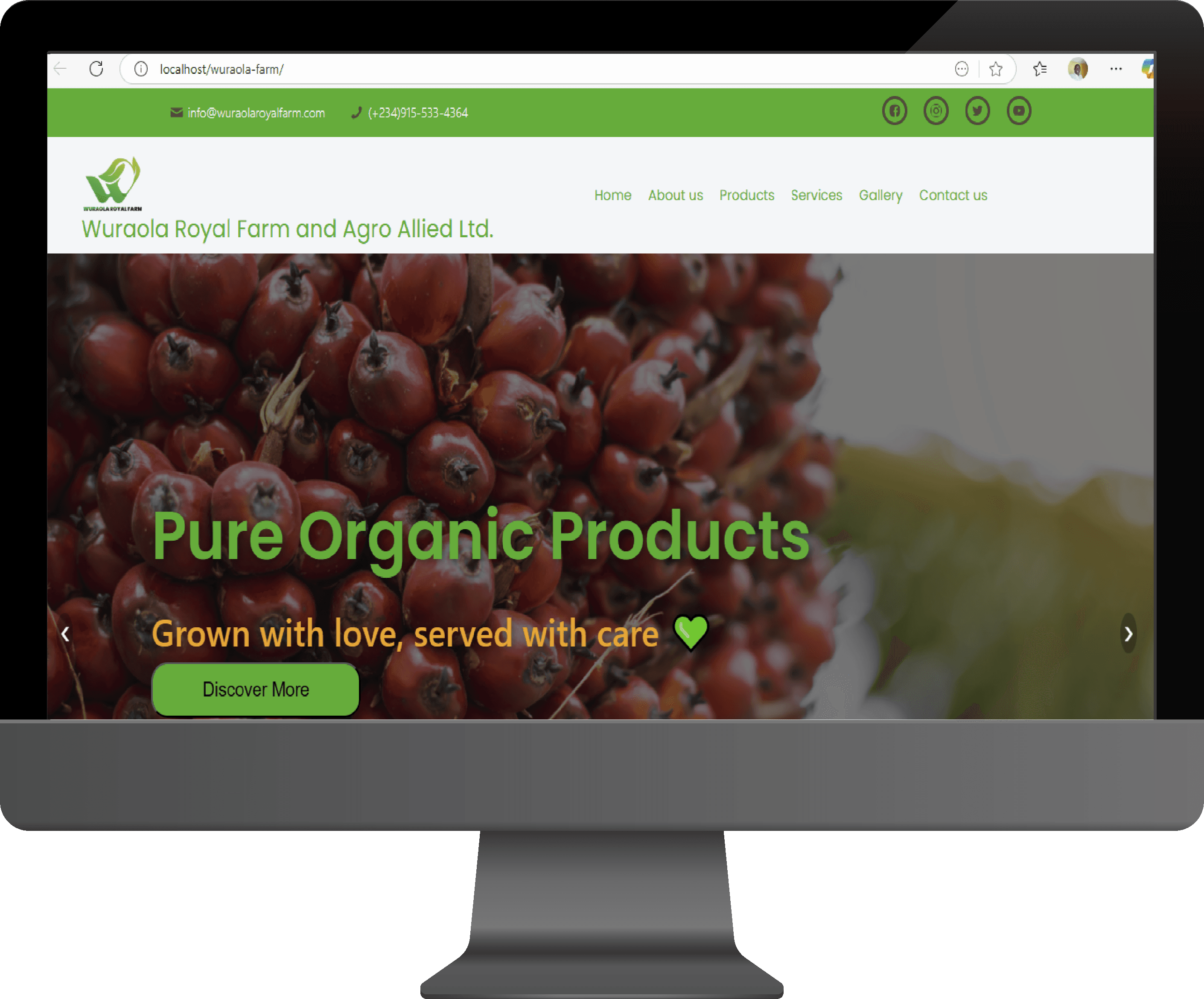 Wuraola Royal Farm Platform Digital Portal Showcase Mockup