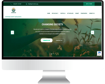 HopeRise Charity project interface mockup representation