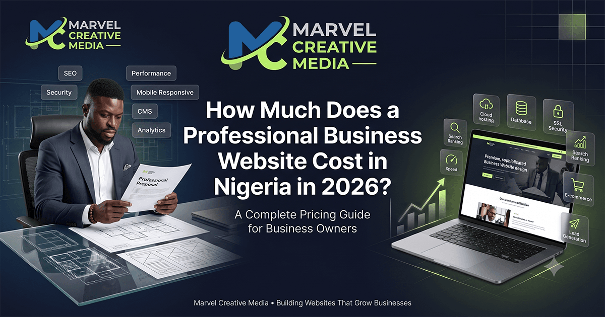 Featured graphic asset representing How Much Does a Professional Business Website Cost in Nigeria in 2026?
